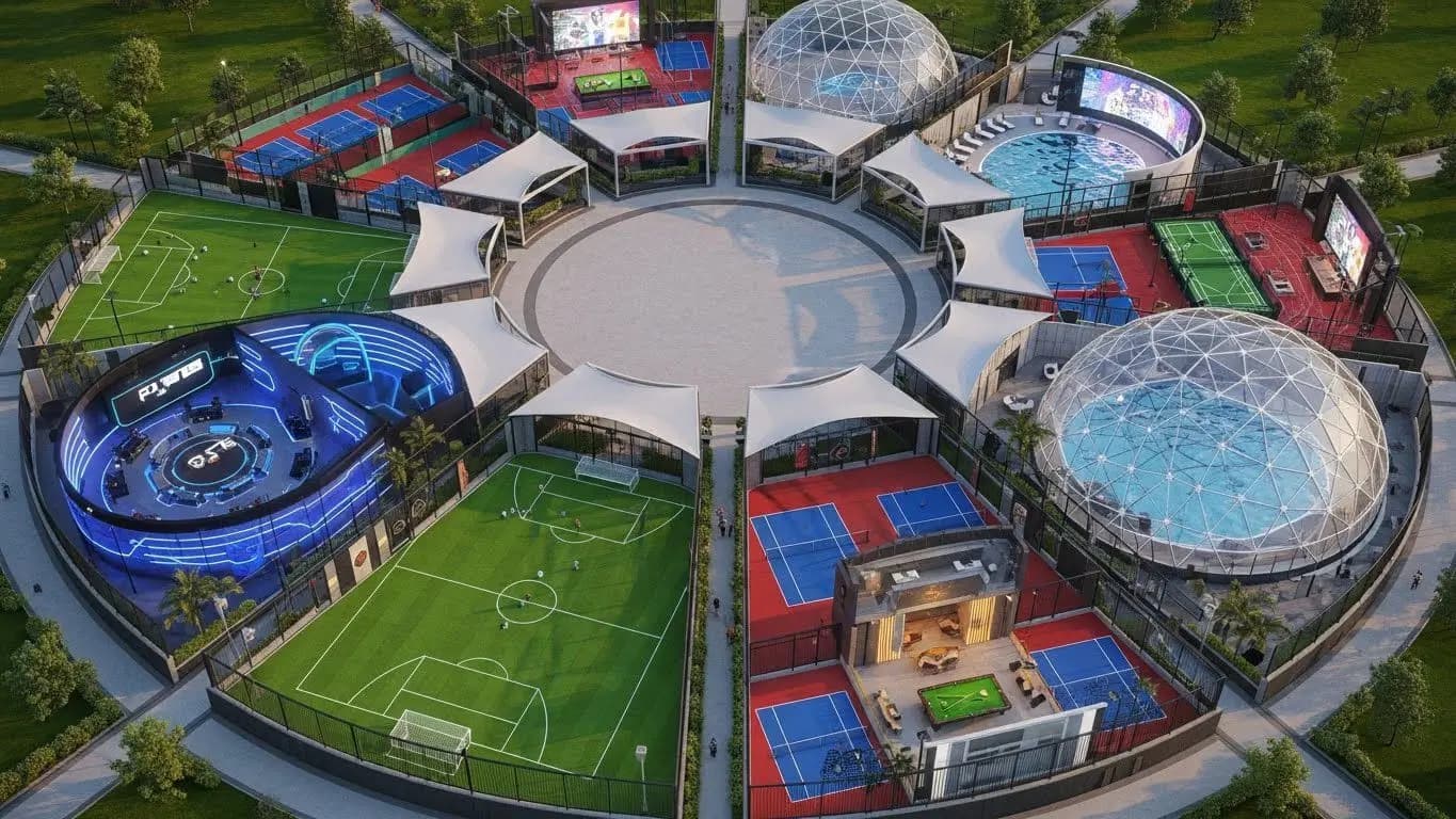 Youth playing cricket on turf